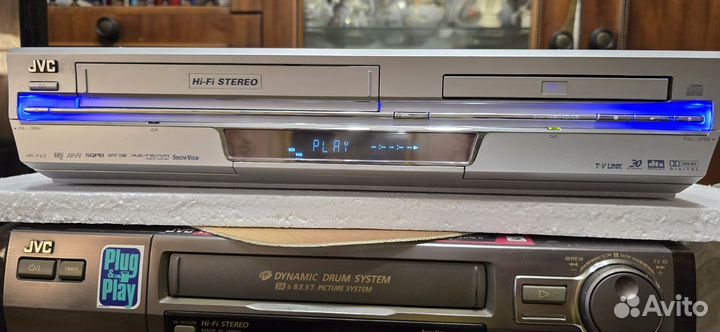 Видеомагнитофон jvc HR xv3 голубая серия
