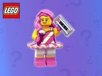 Lego 71023 минифигурка Рэперша с розовыми волосами