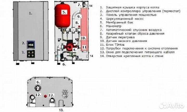 Электрический котел 6-9-12 кВт