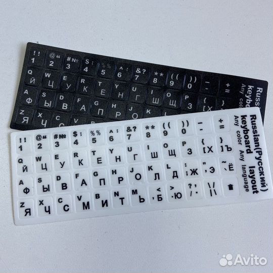 Наклейка для клавиатуры RU/ENG квадратные кнопки