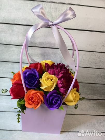 Букет из мыльных цветов