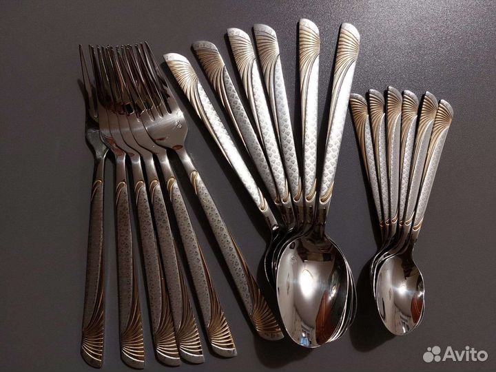 Набор новых столовых приборов 6 персон 18 предм