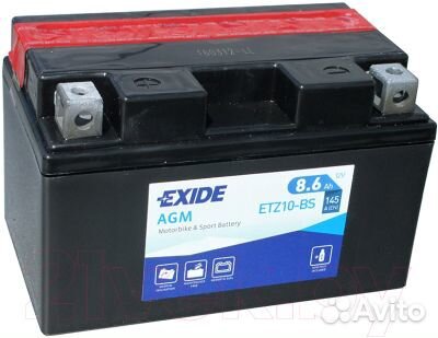 Аккумулятор Exide 8.6Ah ETZ10S TTZ10S YTZ10S