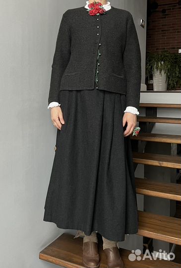 Винтажный баварский кардиган шерсть 44-46