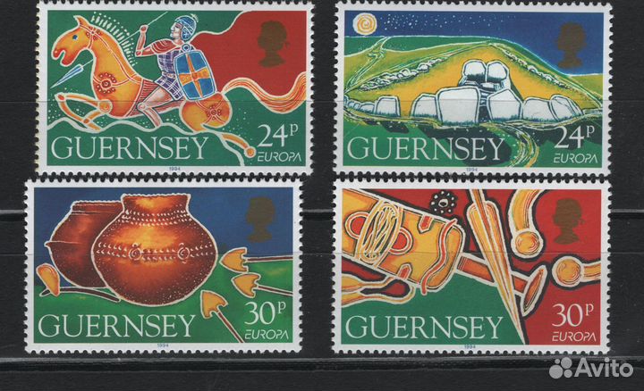 Гернси 1994. История. Европа. 4 марки