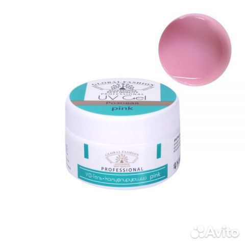 Гель для наращивания ногтей розовый, Global Fashio