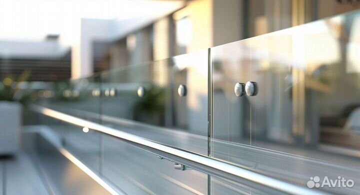 Стеклянное ограждение под кдюч