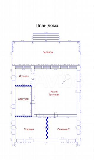 Дом 96 м² на участке 8 сот.