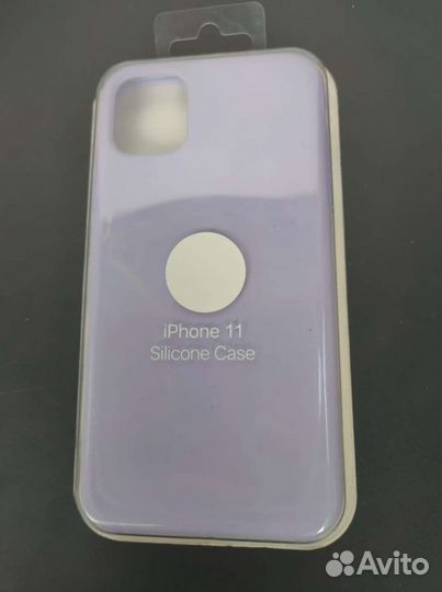 Силиконовый чехол на iPhone 11 сиреневый