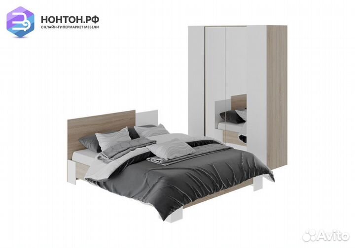 Спальный гарнитур Валери дуб сонома / белый ясень