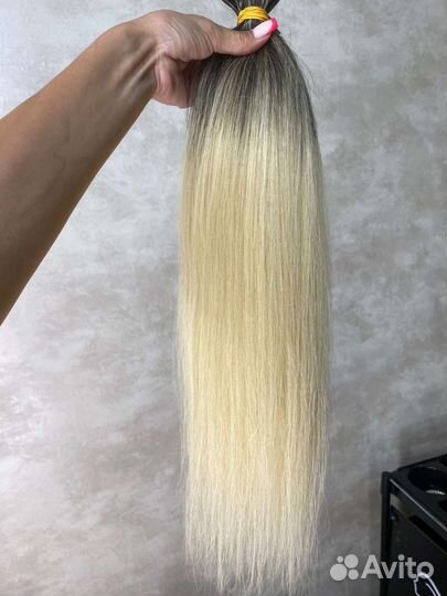Волосы для наращивания 65 см омбре