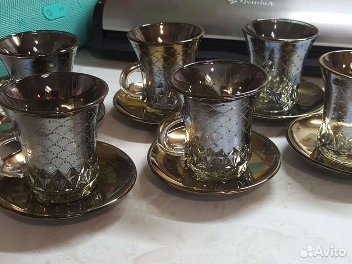 Кофейный набор золотистый