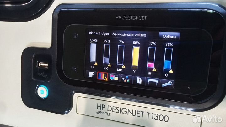 Плоттер HP DesignJet T1300 + катриджи