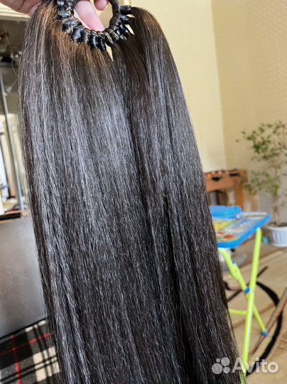 Накладной хвост шиньен на резинке разные оттенки