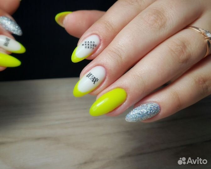 Маникюр гель-лак наращивание ногтей