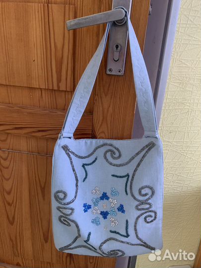 Сумка шоппер с пайетками