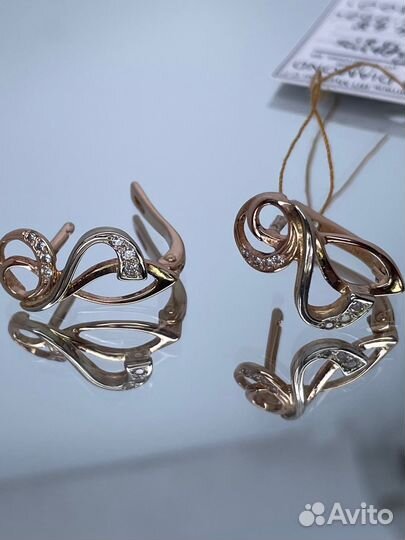 Золотые серьги 4.68 гр