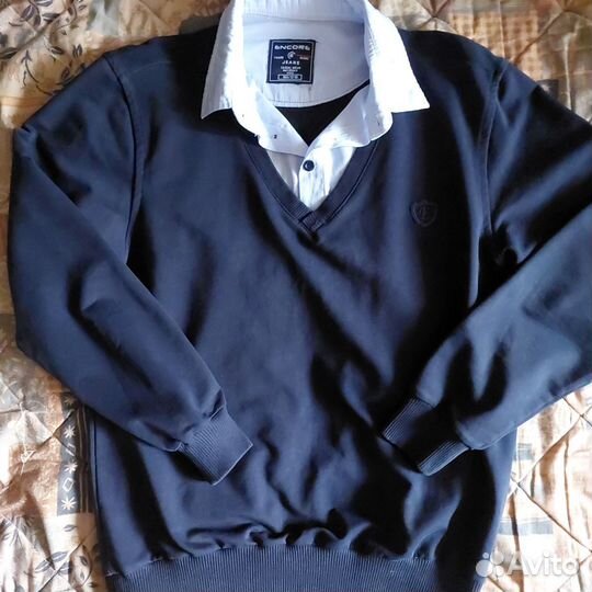 Encore Jeans, школьный свитер с рубашкой