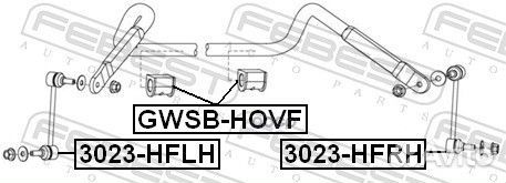 Тяга стабилизатора перед лев 3023hflh Febest