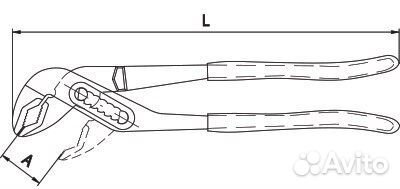Клещи переставные 250мм Дело Техники