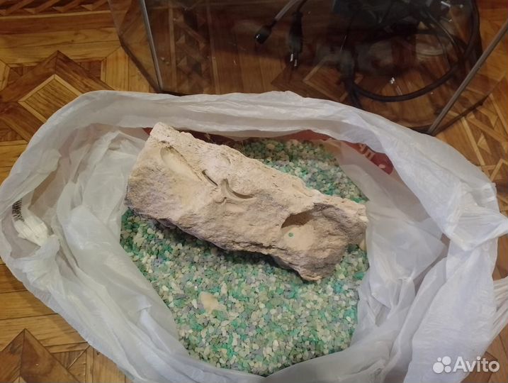 Аквариум 40 литров, риф и грунт