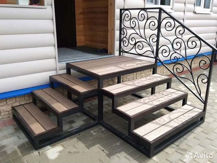 Уличная лестница для крыльца, лестница к дому улич