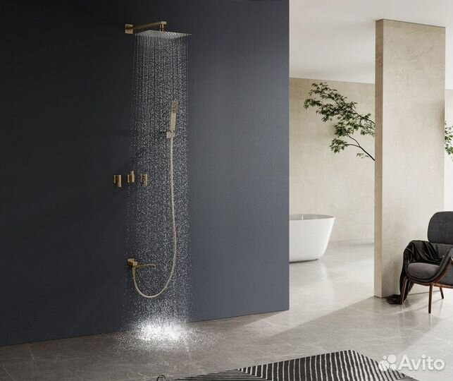 01165-S Смеситель встраиваемый для душа с 3-функ