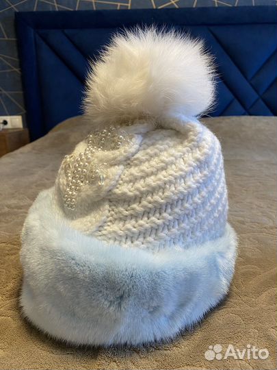 Шапка женская норковая новая