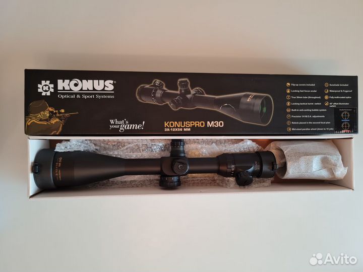 Прицел оптический Konuspro M30 Hunting 3-12x56