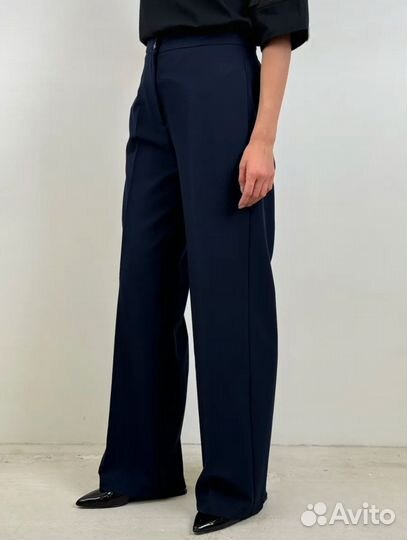 Брюки темно-синие трубы 48-50