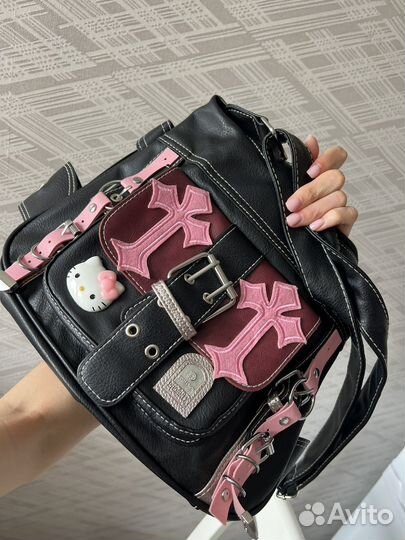 Сумка винтаж y2k hello kitty chrome hearts