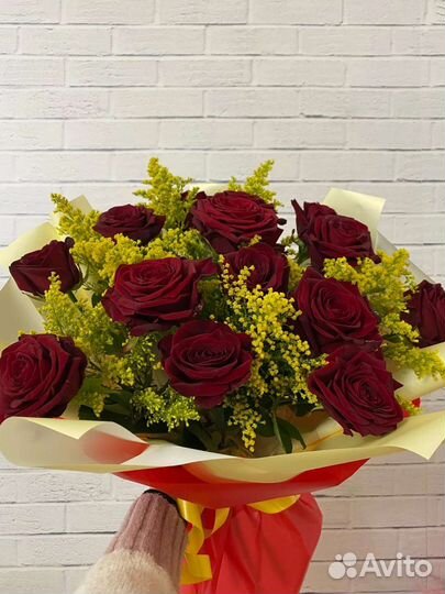 Цветы розы букет