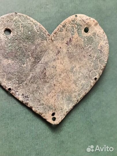Накладка Сердце с надписью,старинная.Крым