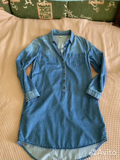 Джинсовое платье рубашка