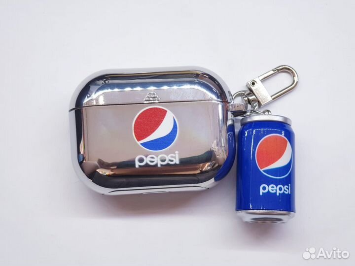Чехол для Airpods Pro серия Pepsi (с брелком)