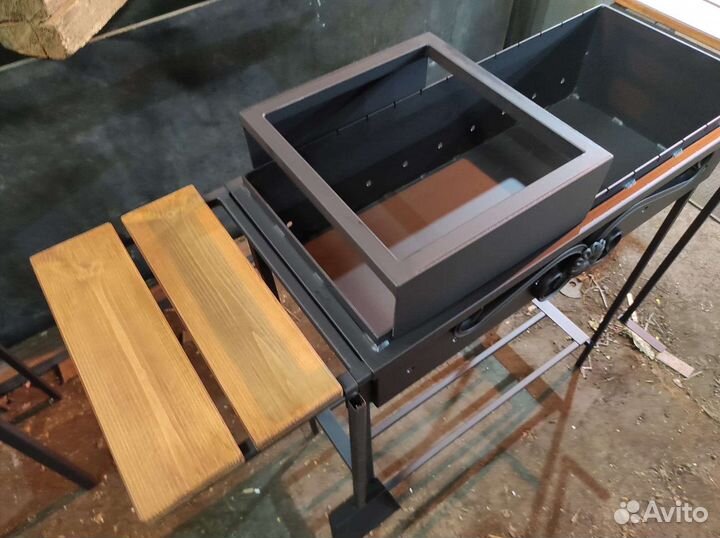 Мангал разборный с полками