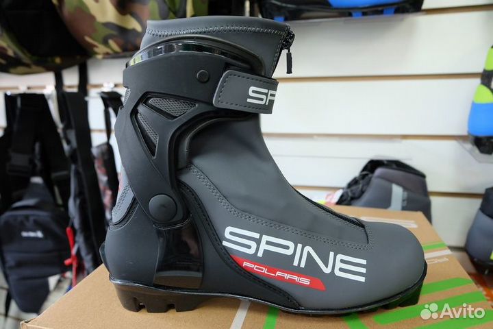 Ботинки лыжные spine polaris NNN (85), черные