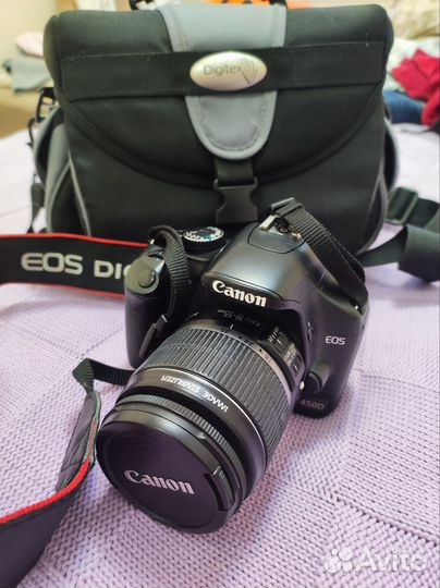 Зеркальный фотоаппарат canon eos 450d kit