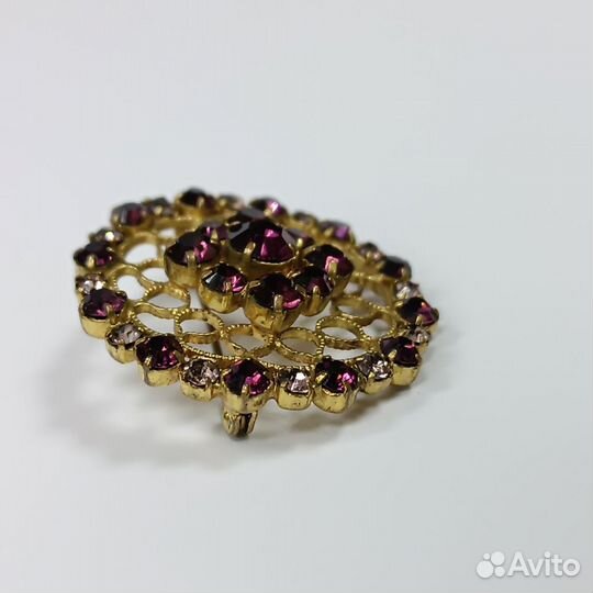 Советская Чешская Брошь Винтажная Яблонекс СССР