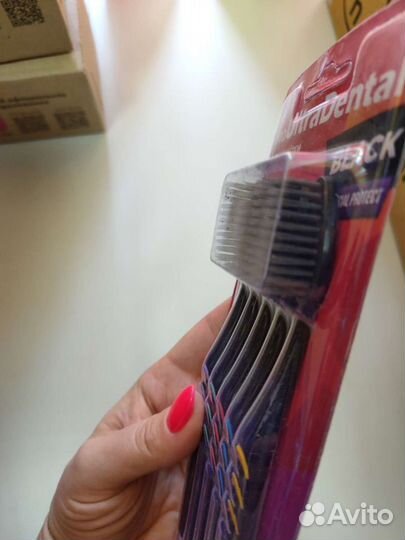 Новая черная зубная щётка набор 5шт