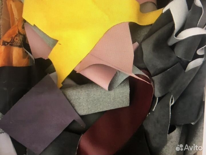 Обрезки тканей, велюр, экокожа кожзам оксфорд