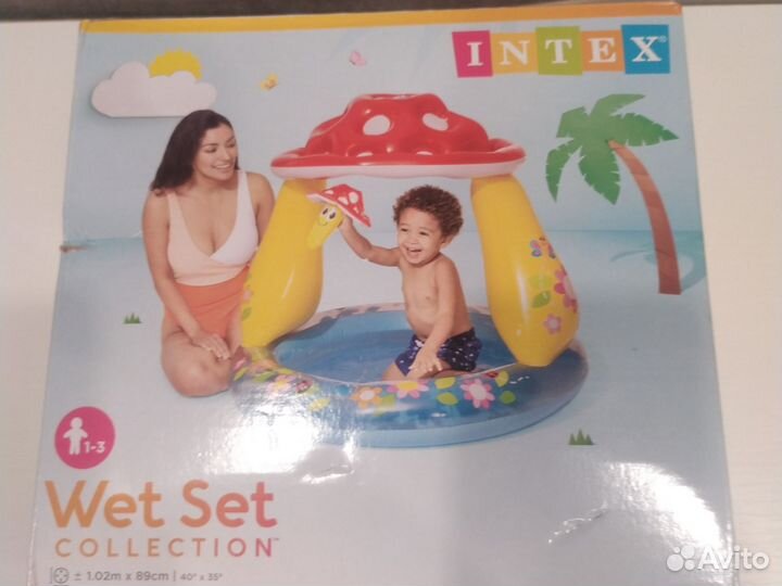 Детский надувной бассейн intex