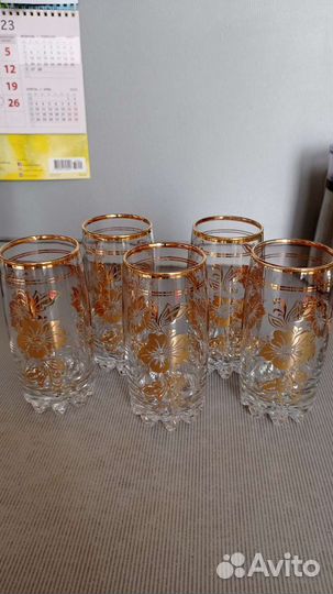 Ваза,бокалы, креманки богемия из СССР