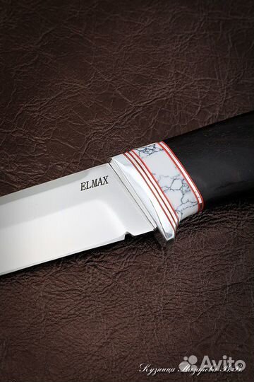 Нож Вепрь elmax черный граб акрил