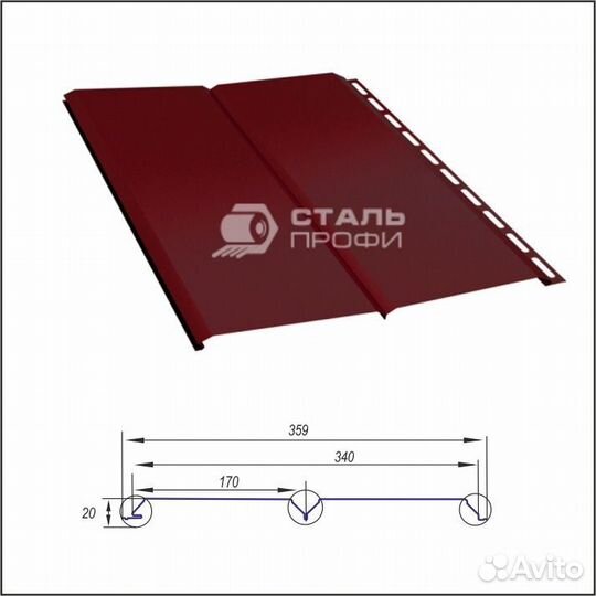 Сайдинг металлический (под бревно или брус)