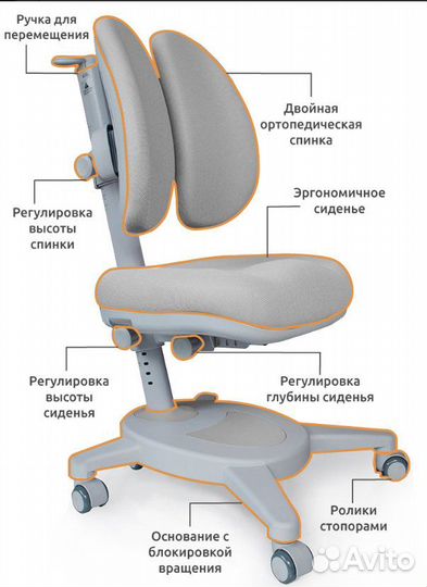 Кресло Mealux Onyx DUO Y-115 KP розовое и серое