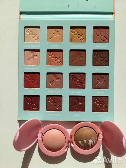 Soda тени, румяна, бронзер