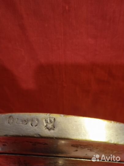 Старинный подсвечник. Клеймо серебрение, высота 25