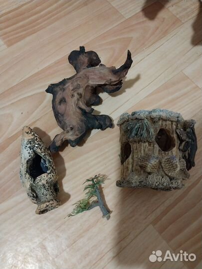 Декор аквариум коряга замок домик