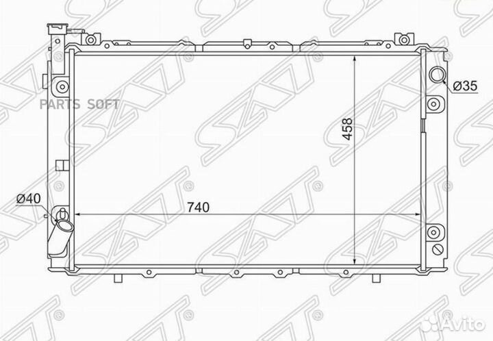 Радиатор охлаждения Ниссан Патрол TD42/RD28 87-97